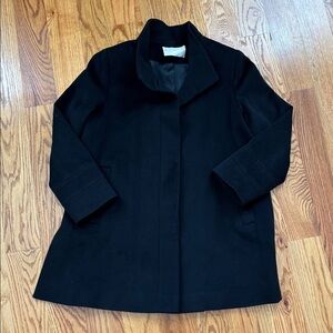 Fleurette Loro Piana 100% Wool Black Jacket Coat Women’s size 14